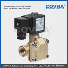 Diaphragm pilot operated water-hammer low power solenoid valve